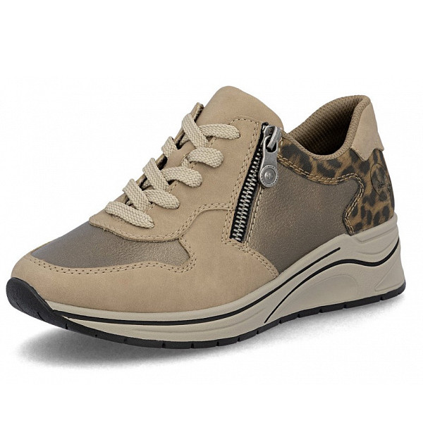 Rieker Vork. sportlicher Schnürer leo camel bronze