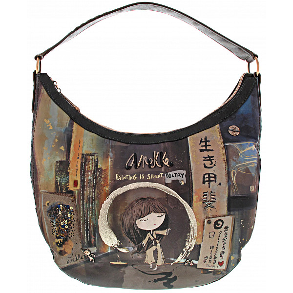 Anekke Shoen Tasche braun/beige/schwarz