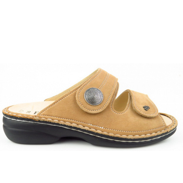 Finn Comfort Sansibar Nubuk tan Pantolette tan