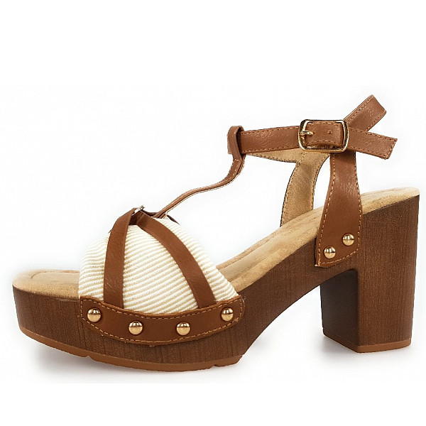 Tom Tailor Sandalette beige-silver