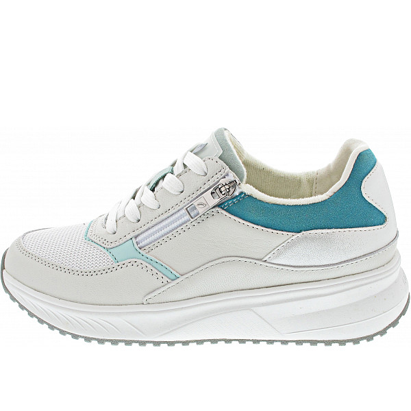 Waldläufer H-Mara sportlicher Schnürer weiss aqua weiss