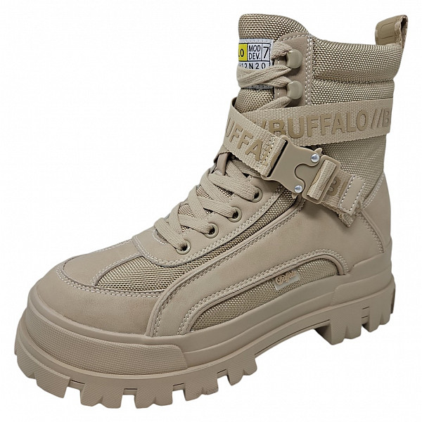 Buffalo Aspha Cam 1 Schnürstiefel beige