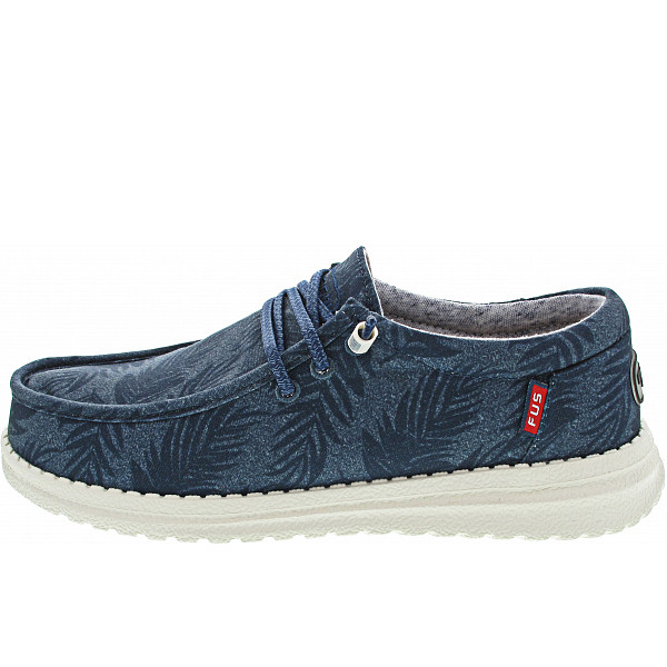 Fusion sportlicher Schnürer Weed canvas denim