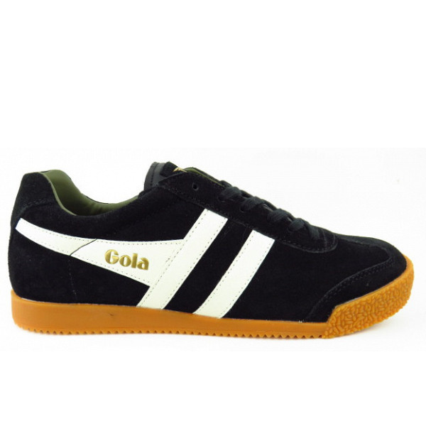 Gola Harrier Suede black sportlicher Schnürer schwarz beige