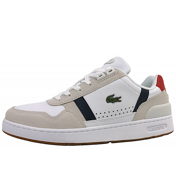 Lacoste T-Clip Tricolor Sneaker Schnürer 407- White/Navy/Red