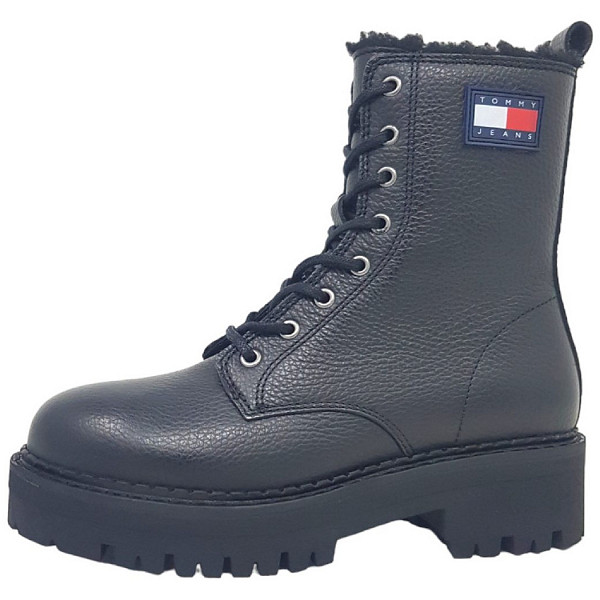 Tommy Hilfiger Urban Boot Tumbled LTR Stiefel BDS Black