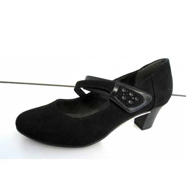 Jana Softline Weite H Spangenpump black