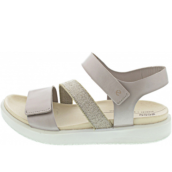 Ecco Flowt W Strap Sandal Sandale grey rose metallic