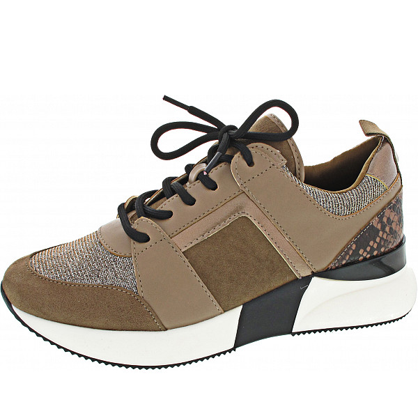 La Strada Sneaker low micro taupe glitter