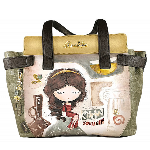 Anekke Bolso de Hombro Tasche verde/multi