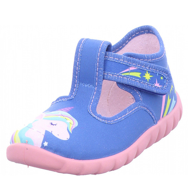Fischer Markenschuhe Hausschuh blau