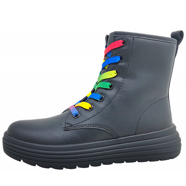 Geox J Phaolae Girl Schnürstiefel black/multi C9240
