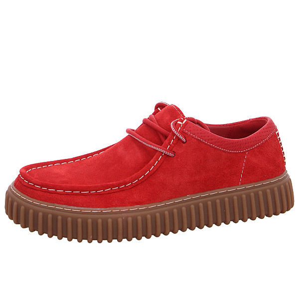 Clarks Torhill Schnürer red suede