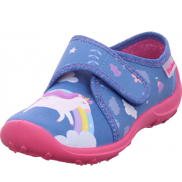 Fischer Markenschuhe Hausschuh blau