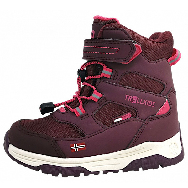 Trollkids Lofoten Winterstiefel redwood/magenta