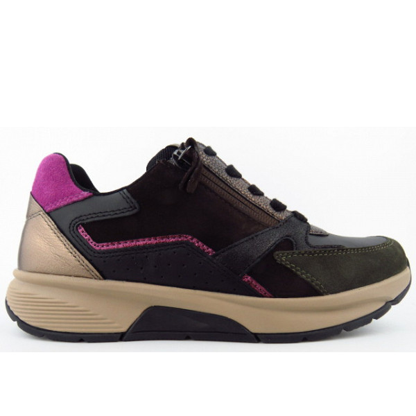 Gabor Rollingsoft sportlicher Schnürer schwarz/choco/berry