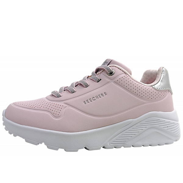 Skechers Uno Lite - Metallic Mode sportlicher Schnürer pink/silver PKSL