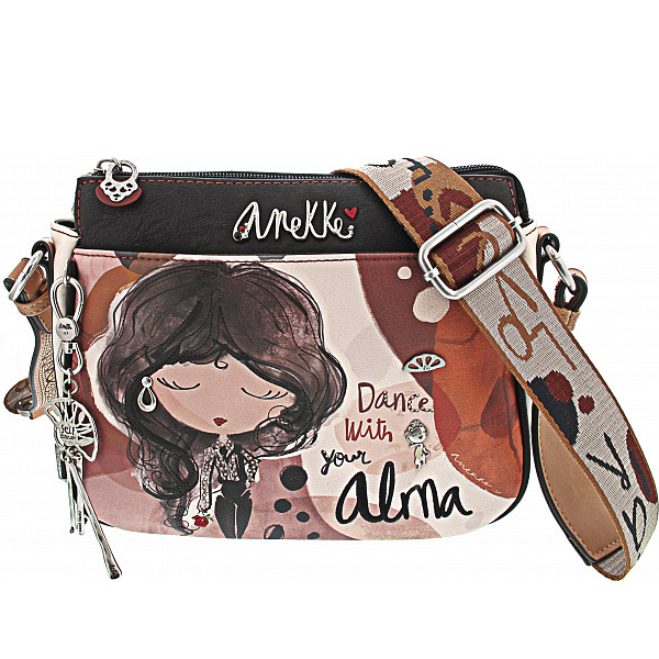 Anekke Alma Tasche braun/beige/print