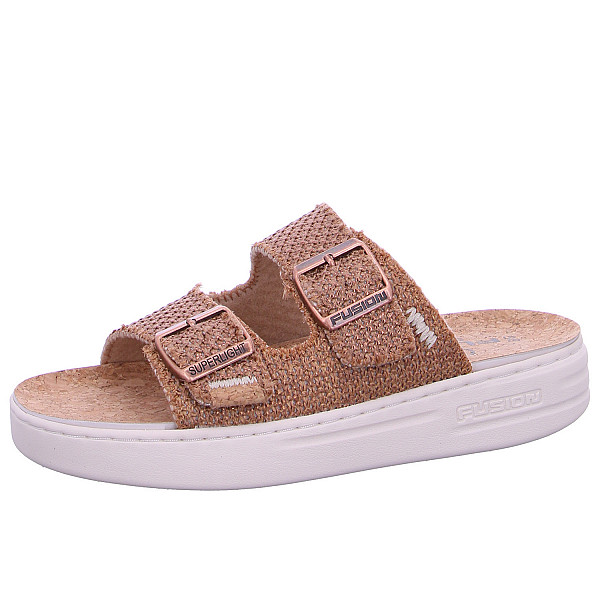 Fusion Pantolette raffia glam bronze