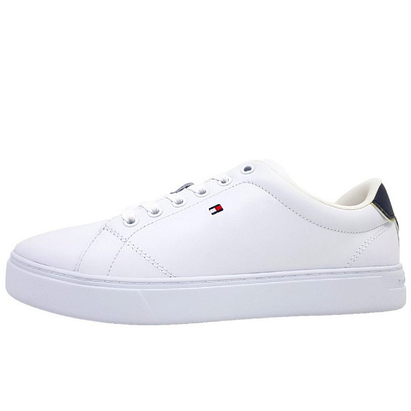 Tommy Hilfiger essential court sneaker Schnürer 0LG white/ black