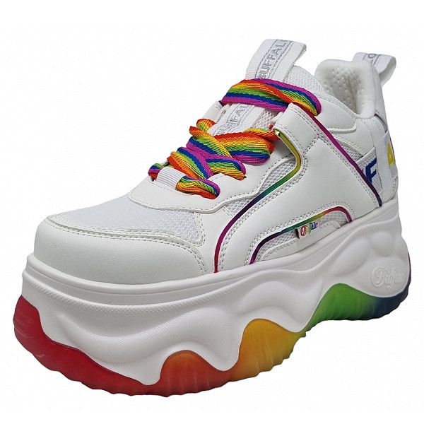 Buffalo Sneaker rainbow (white)