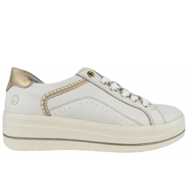 Remonte sportlicher Schnürer offwhite/muschel/white