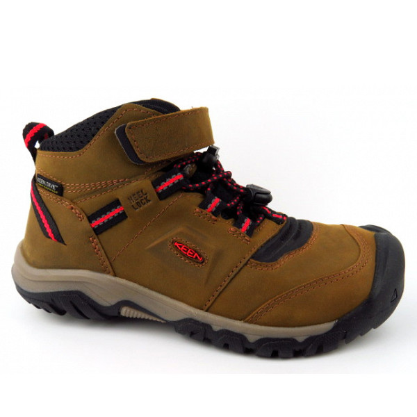 KEEN Ride Flex MID WP Wanderstiefel braun rot