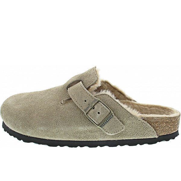 Birkenstock Boston Shearling Suede Clogs taupe