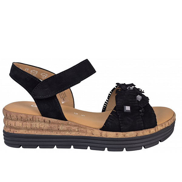 Gabor Plateau Chevreau Keilpumps schwarz