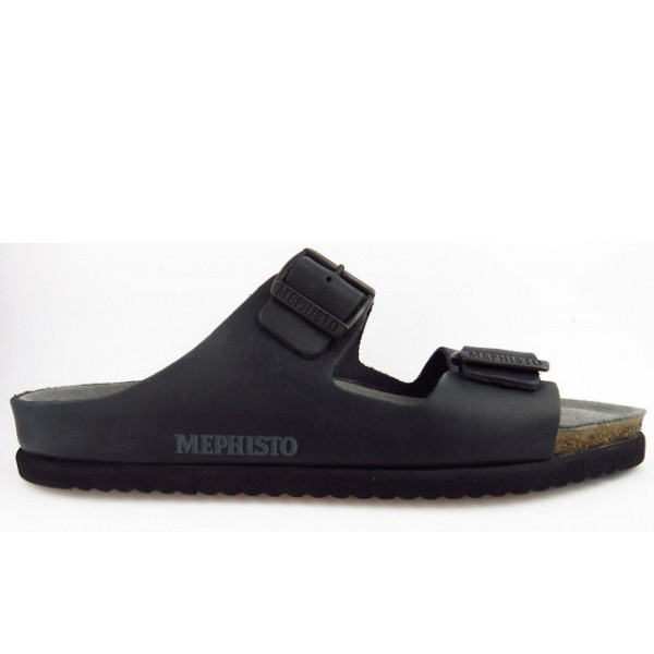 Mephisto Norman Leder black Pantolette schwarz