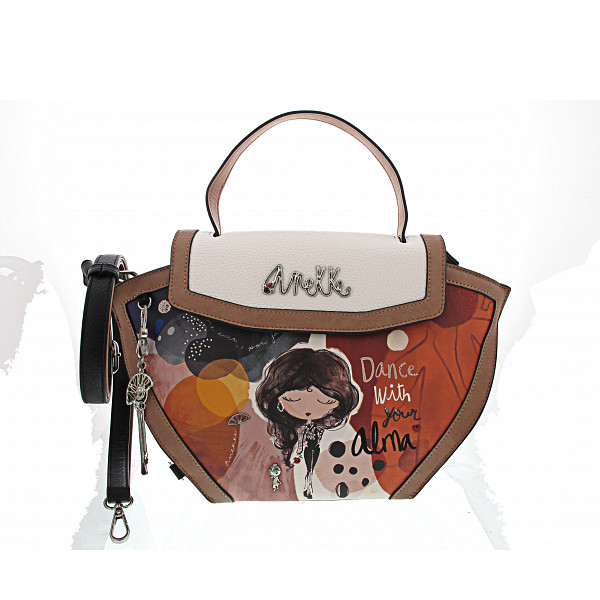 Anekke Tasche beige/braun/print