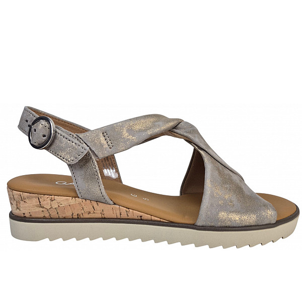 Gabor Metallic muschel Keilsandalette muschel (Kork)