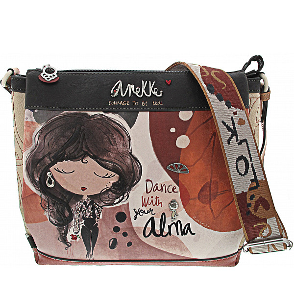 Anekke Alma Tasche braun/beige/print