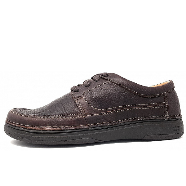 Clarks Nature 5 Low eleganter Schnürer Dark Brown