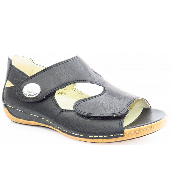 Waldläufer Heliett Porto Sandale SCHWARZ
