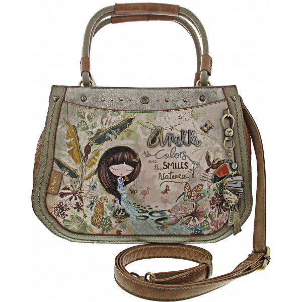 Anekke Amazonia Tasche beige/braun/print