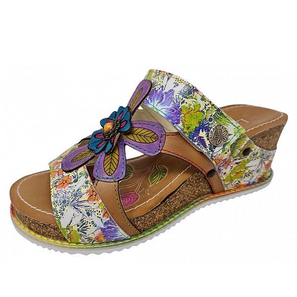 Laura Vita Laura Vita Pantolette beige multi