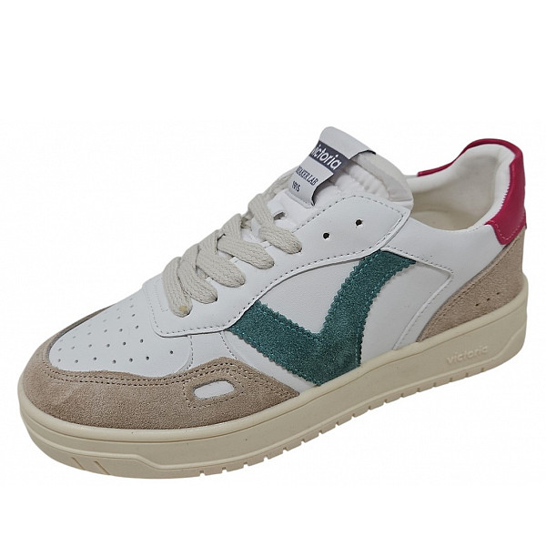 Victoria Seopul Efecto Piel Sneaker beige fuchsia weiss