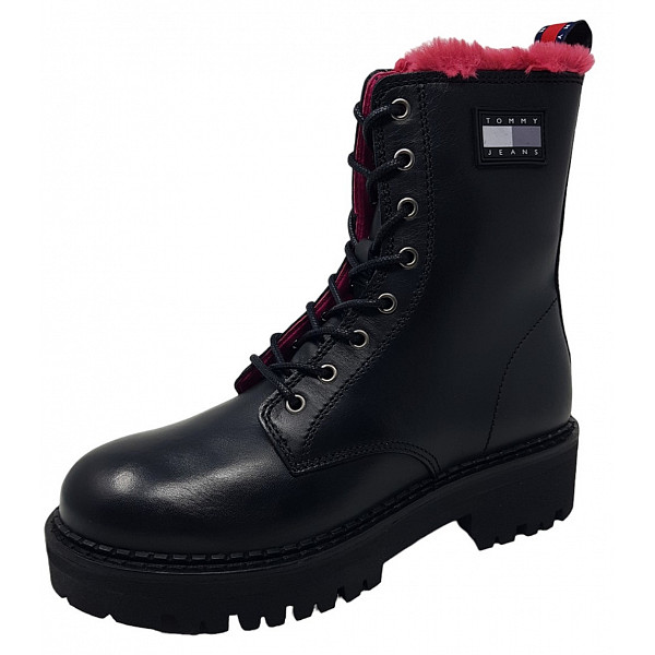 Tommy Hilfiger Urban Boot Smooth WL Kurzstiefel black pink