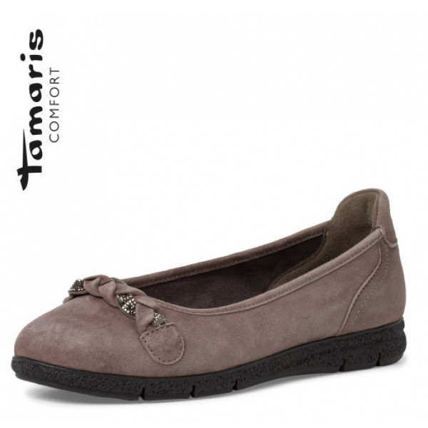 Tamaris Comfort ballerina Ballerinas grau