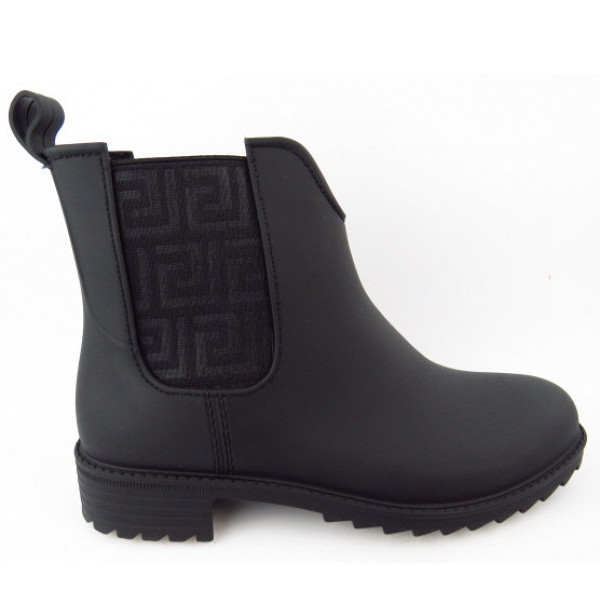 Rieker HWK Damen Stiefel Gummistiefel schwarz-matt