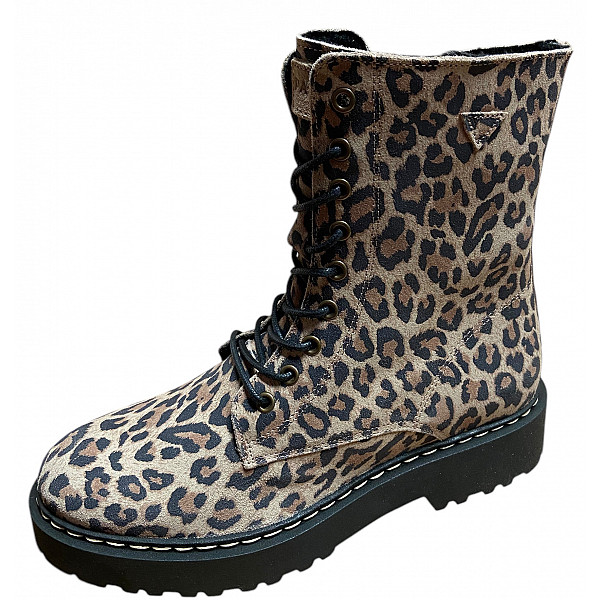 Palpa Schnürstiefelette leopard