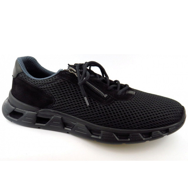 Waldläufer H-Olaf schwarz ZIP Sneaker SCHWARZ