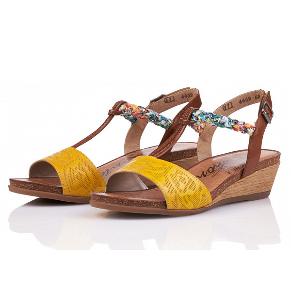 Remonte Keilsandalette sun/nuss/nuss-antik