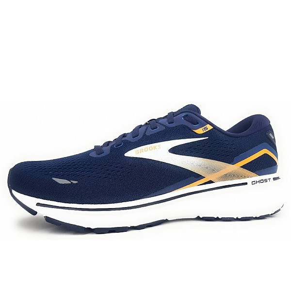 Brooks Ghost 15 Laufschuh 439 peacoat/ blue/ orange