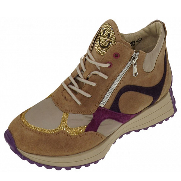 Waldläufer ORD FOGLIT DOLMIAS 2XORD. Sneaker TOFFEE TAUPE FUCHSIA