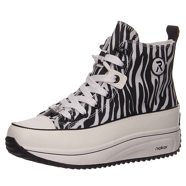 Rieker Schnürer weiß kombi.