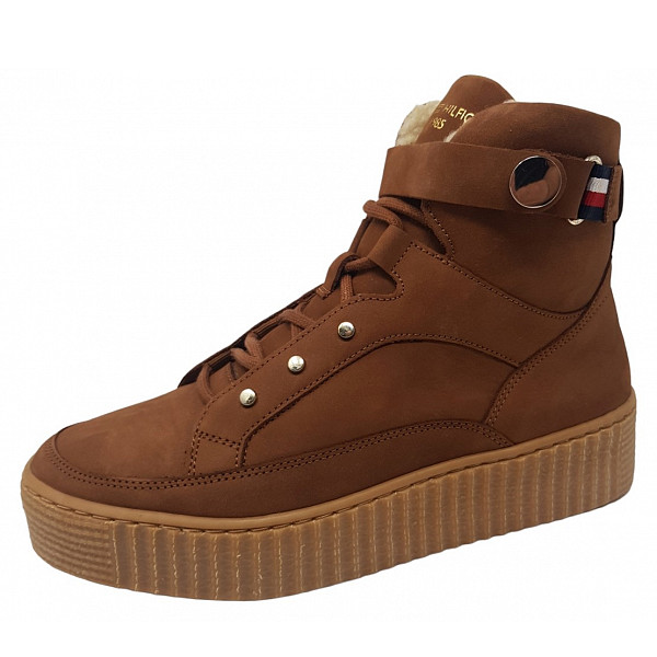 Tommy Hilfiger Warmlined Lace UP Schnürstiefel natural cognac