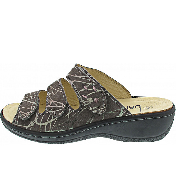 Belvida Pantolette grau-silber