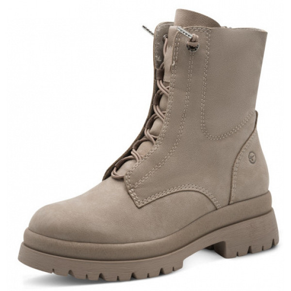 Tamaris stiefel Schnürstiefel beige